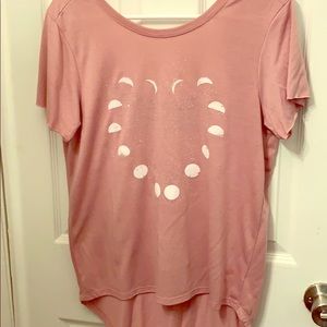Pink Open Back T-Shirt